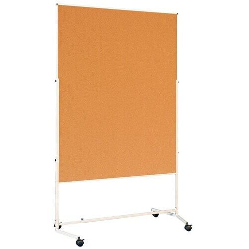 Moderationswand, höhenverstellbar, mobil, 1.500 x 1.200 (HxB) wahlweise als Pinnwand oder Whiteboard, Qualität Filz, Farbe blau