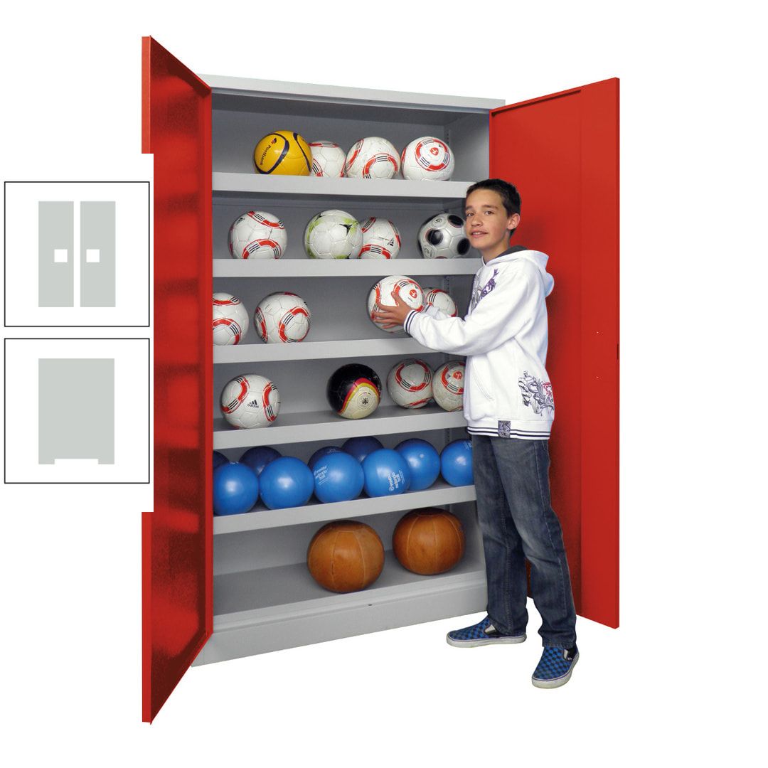 Ballschrank - Vollblechtüren - 5 Böden - 1.950x1.500x500 mm (HxBxT) - anthrazitgrau