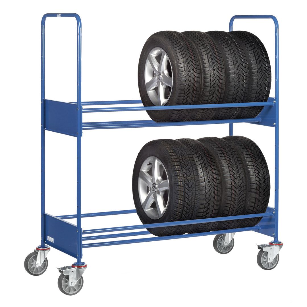 Fetra - Reifenwagen mit 2 Etagen - Tragkraft 250 kg - 1.725 x 670 x 1.540 mm (HxBxT)