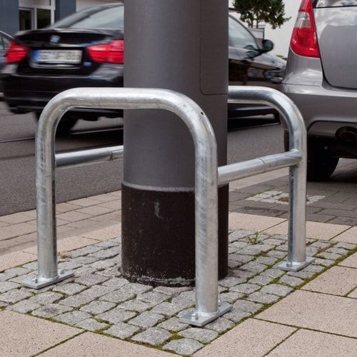 Säulen Rammschutz - Höhe 600 mm - quadratisch - Breite / Tiefe 520 mm- verzinkt