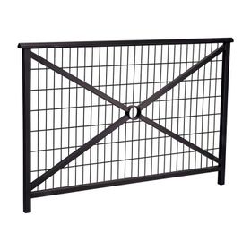 Geländer Kreuz und Gitter - 1.000 x 1.500 mm - abgerundeter Handlauf - Farbe wählbar - Außengeländer Systemgeländer