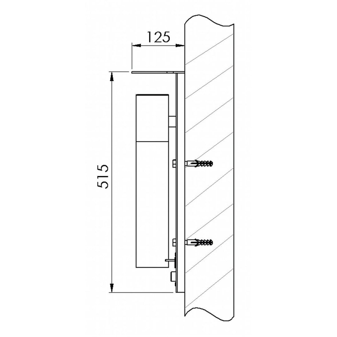 Wandascher in Zigarettenoptik - 1 l - gelb/weiß