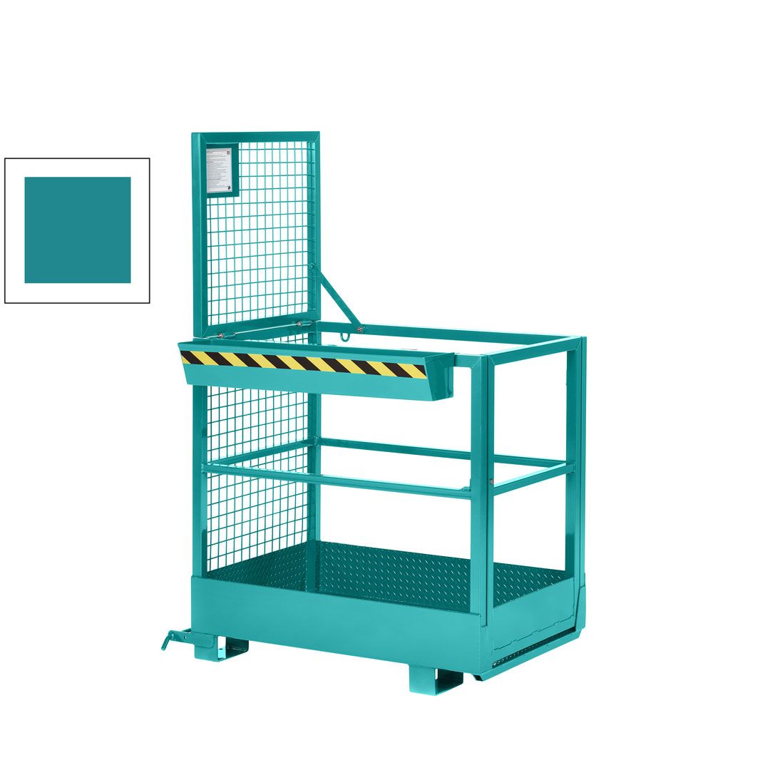 Arbeitskorb für Gabelstapler - Arbeitsbühne - Montagebühne - Staplerkorb - Traglast 300 kg - 1.910 x 800 x 1.200 mm - enzianblau