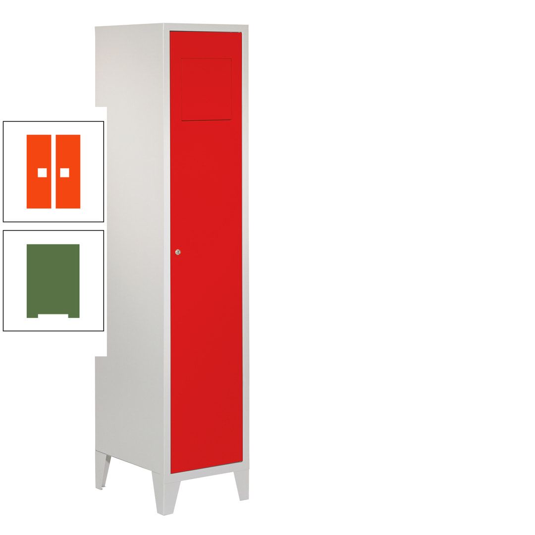 Wäschesammelschrank - 1.850 x 400 x 500 mm (HxBxT) - Füße - Drehriegel - anthrazitgrau