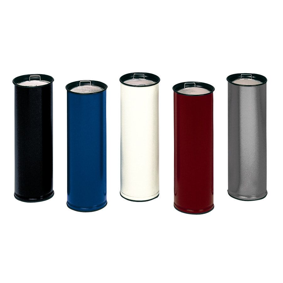 Standaschenbecher, Standascher, Höhe 660 mm, Durchmesser 230 mm, Ascher, Turmaschenbecher, enzianblau, Kippsieb, mit Sand befüllbar