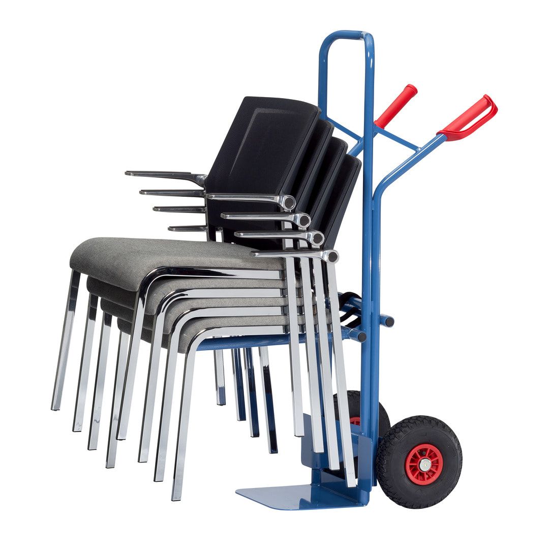Fetra - Stuhlkarre - Tragkraft 300 kg - (BxT) 320 x 250 mm - Luftbereifung - Traggestell klappbar
