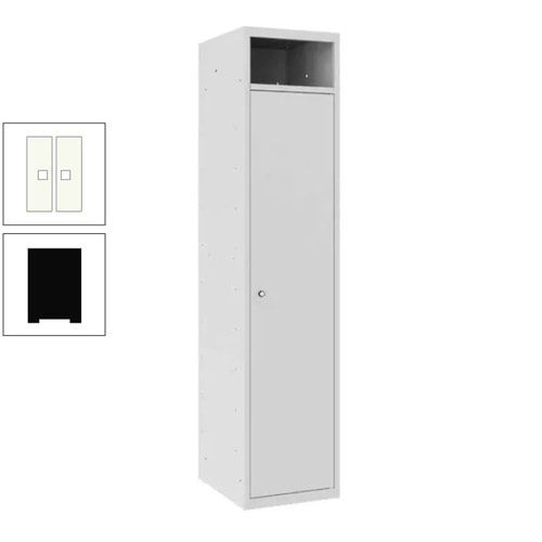 Wäschesammelschrank, Wäscheschrank, Einwurfschlitz, Zylinderschloss, 1.800 x 400 x 500 mm (HxBxT), Korpus anthrazitgrau, Front anthrazitgrau