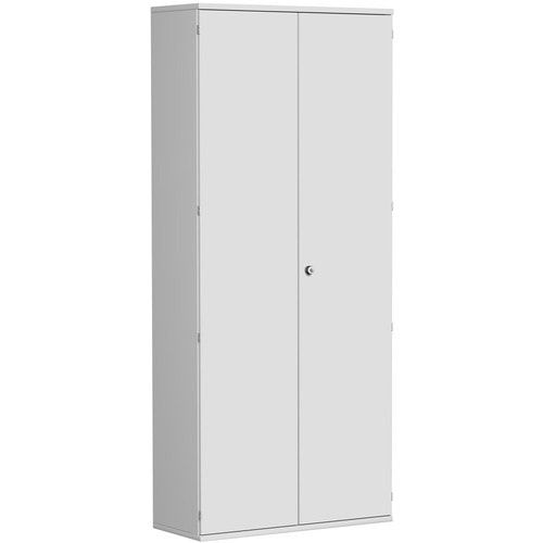 Flügeltürenschrank, Holztüren, 6 Ordnerhöhen, 5 Dekor-Einlegeböden, 2.304 x 1.000 x 425 mm (HxBxT), Frontfarbe Ahorn, Korpusfarbe Ahorn