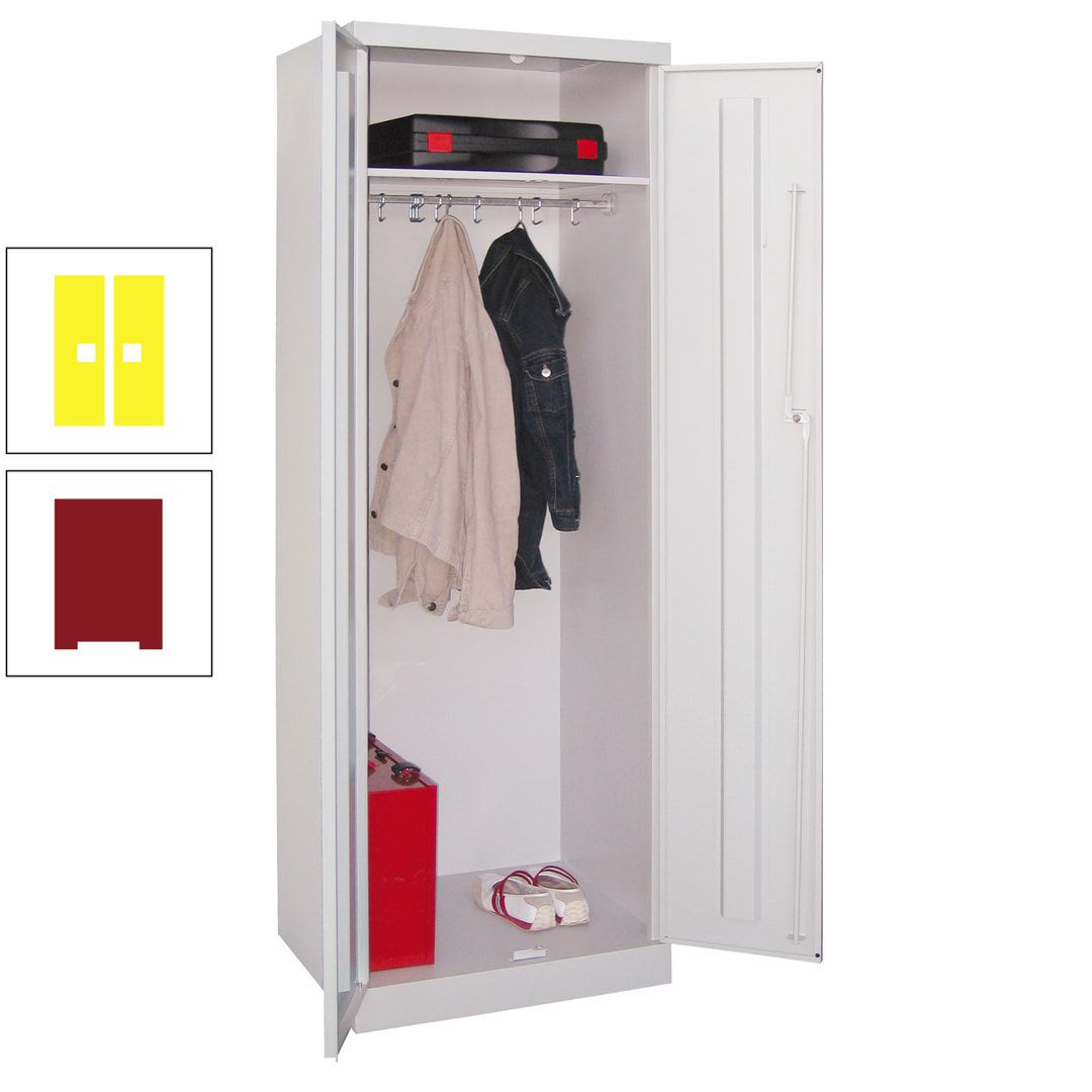 Garderobenschrank - 1 Fachboden - Kleiderstange - 1.800x600x500 mm (HxBxT) - Zylinderschloss - anthrazitgrau
