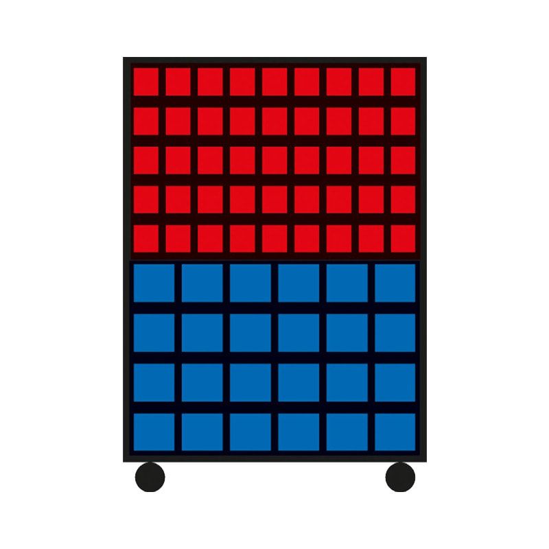 Mobiles Regal mit Sichtlagerkästen beidseitig - 138 Kästen - flexibles Stecksystem, robust und kippsicher - 1.450 x 1.010 x 540 mm (HxBxT)