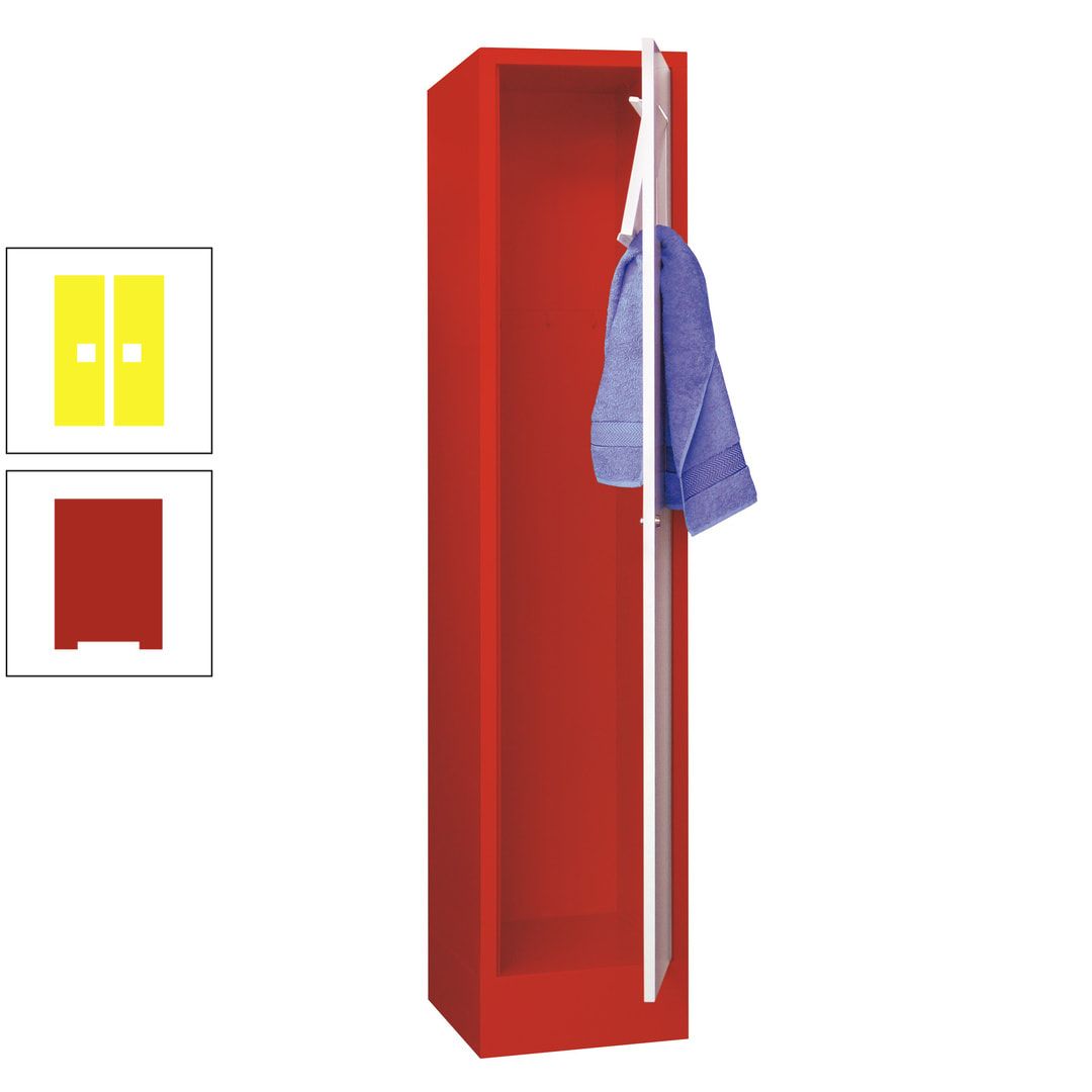 Wäschesammelschrank - 1.850 x 400 x 500 mm (HxBxT) - Sockel - Zylinderschloss - anthrazitgrau