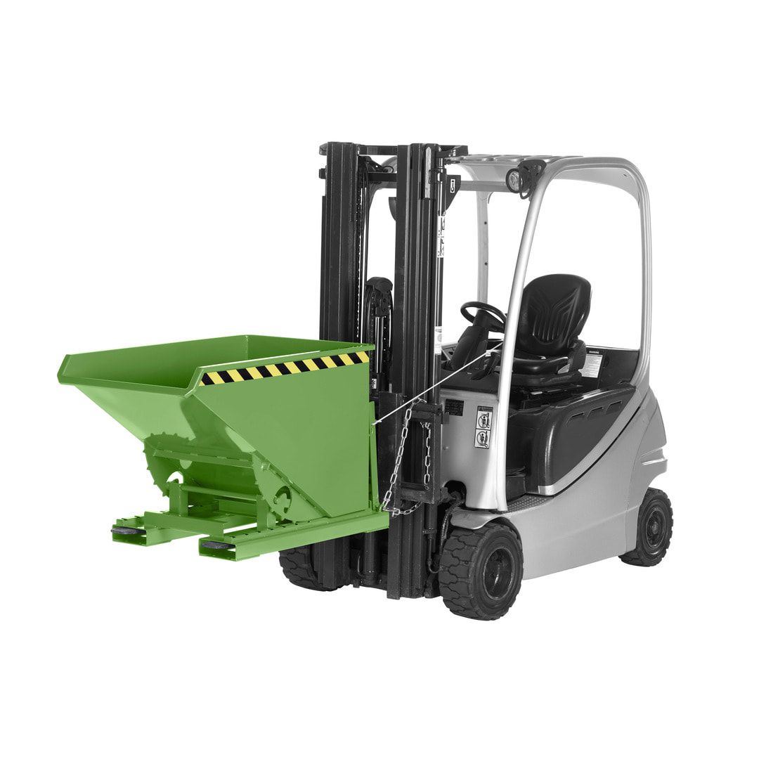 Abrollkipper für Schüttgüter - Volumen 1.200 l - Traglast 1.500 kg - 1.100 x 1.070 x 1.800 mm (HxBxT) - anthrazitgrau