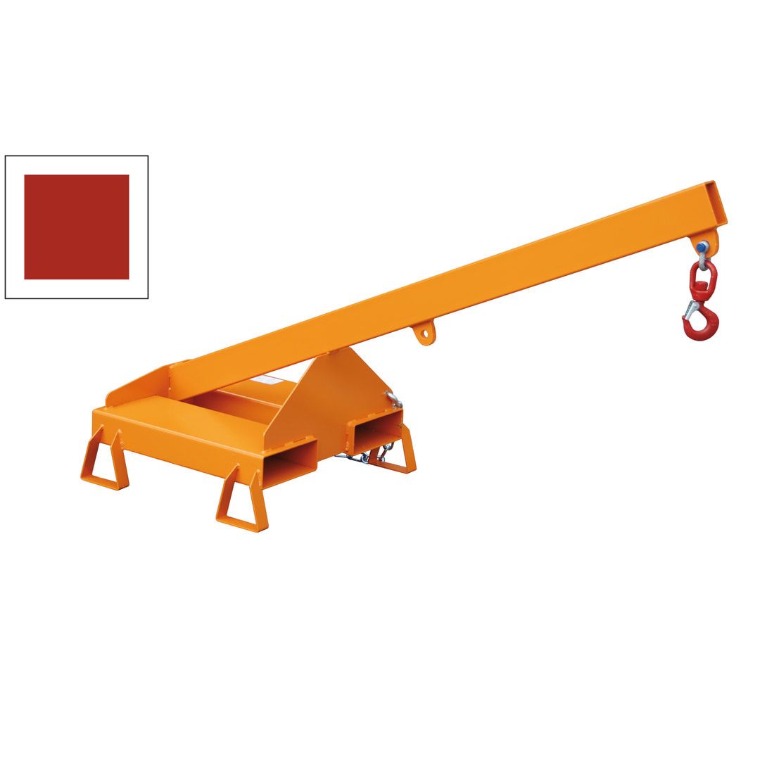BAUER Lastarm - 1.000 kg - Länge 1.600 mm - 2 Abstände möglich - geneigt - feuerrot