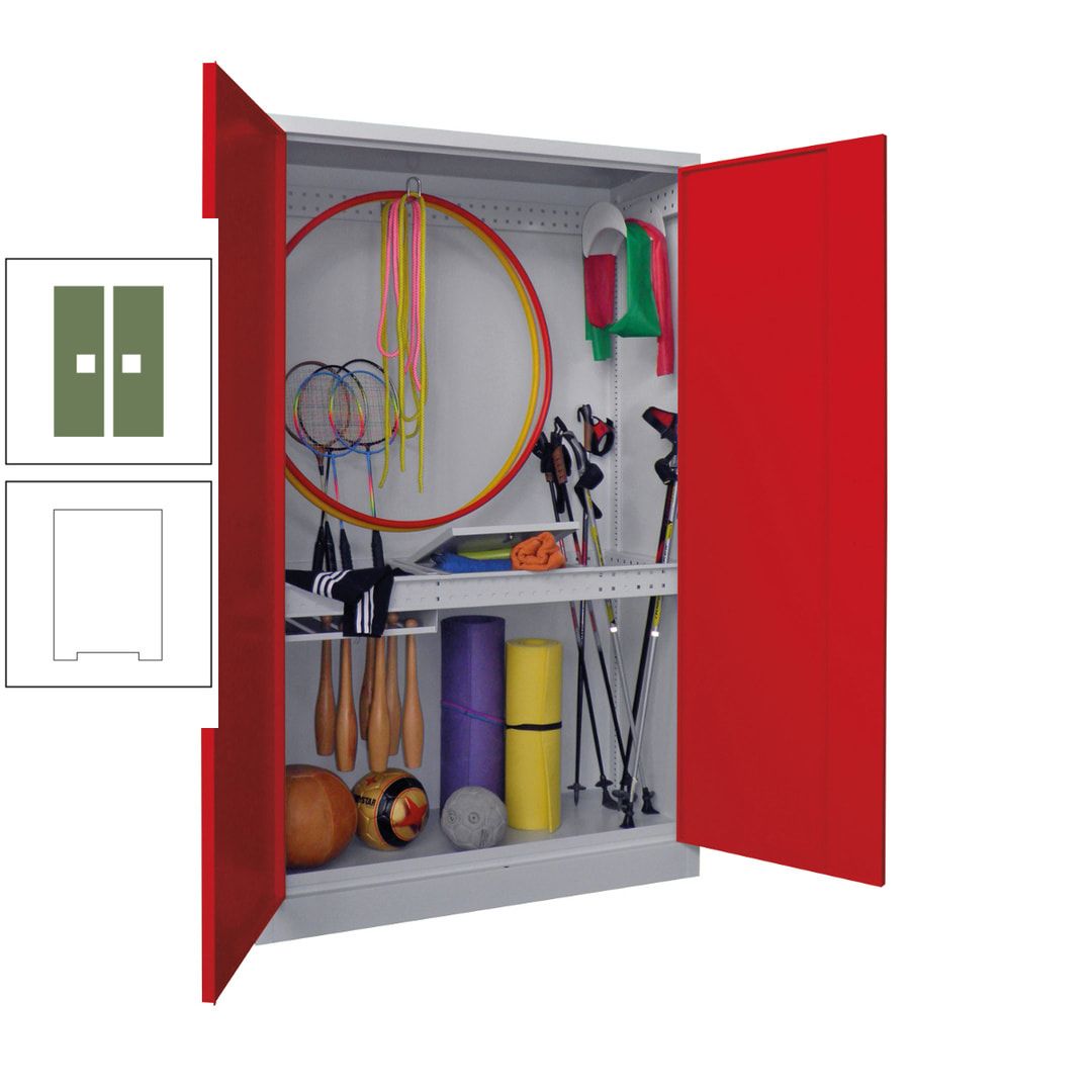 Sportschrank - Vollblechtüren - 1.950x1.200x500 mm (HxBxT) - anthrazitgrau