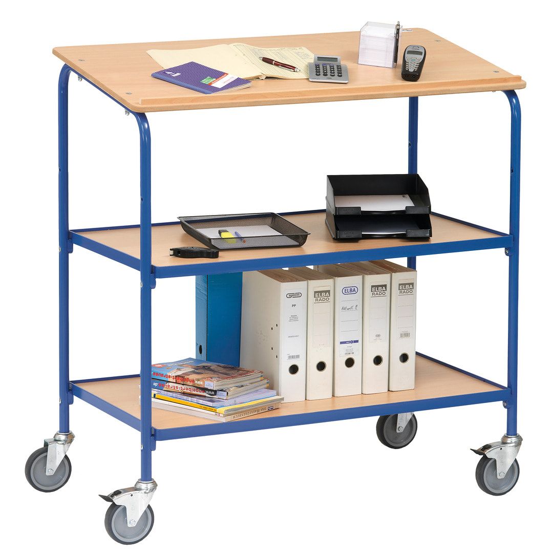Fetra - Rollpult - Tragkraft 100 kg - (HxBxT) 1.195 x 1.000 x 600 mm - 2 Böden