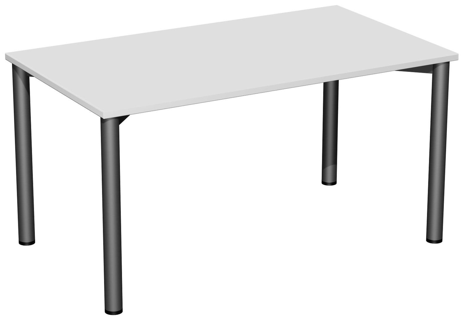 Schreibtisch - 4-Fuß Flex - Bürotisch - 720 x 1.000 x 800 mm (HxBxT) - Gestell anthrazit - Ahorn