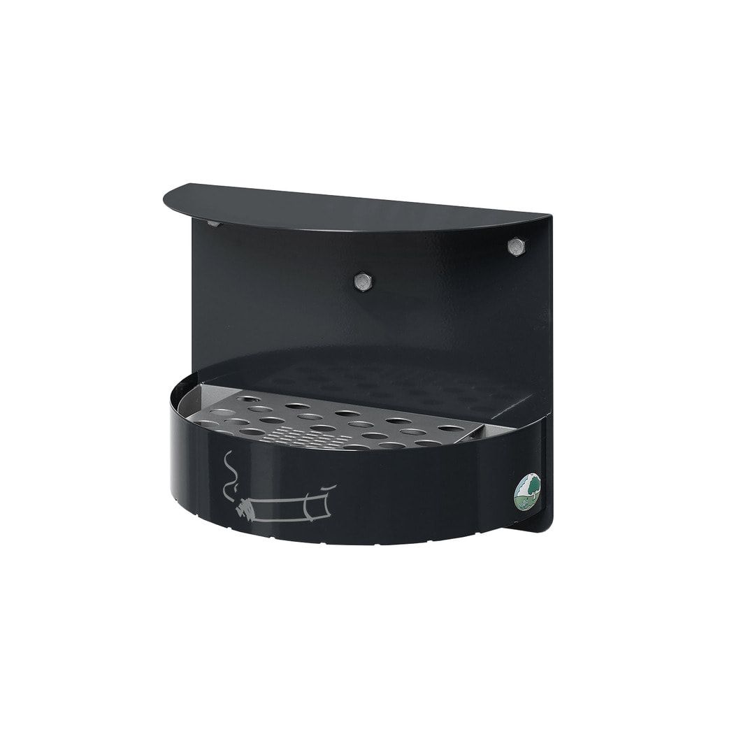 Wandascher - 1,5 l - mit Haube - Aschenbecher - antik-silber struktur
