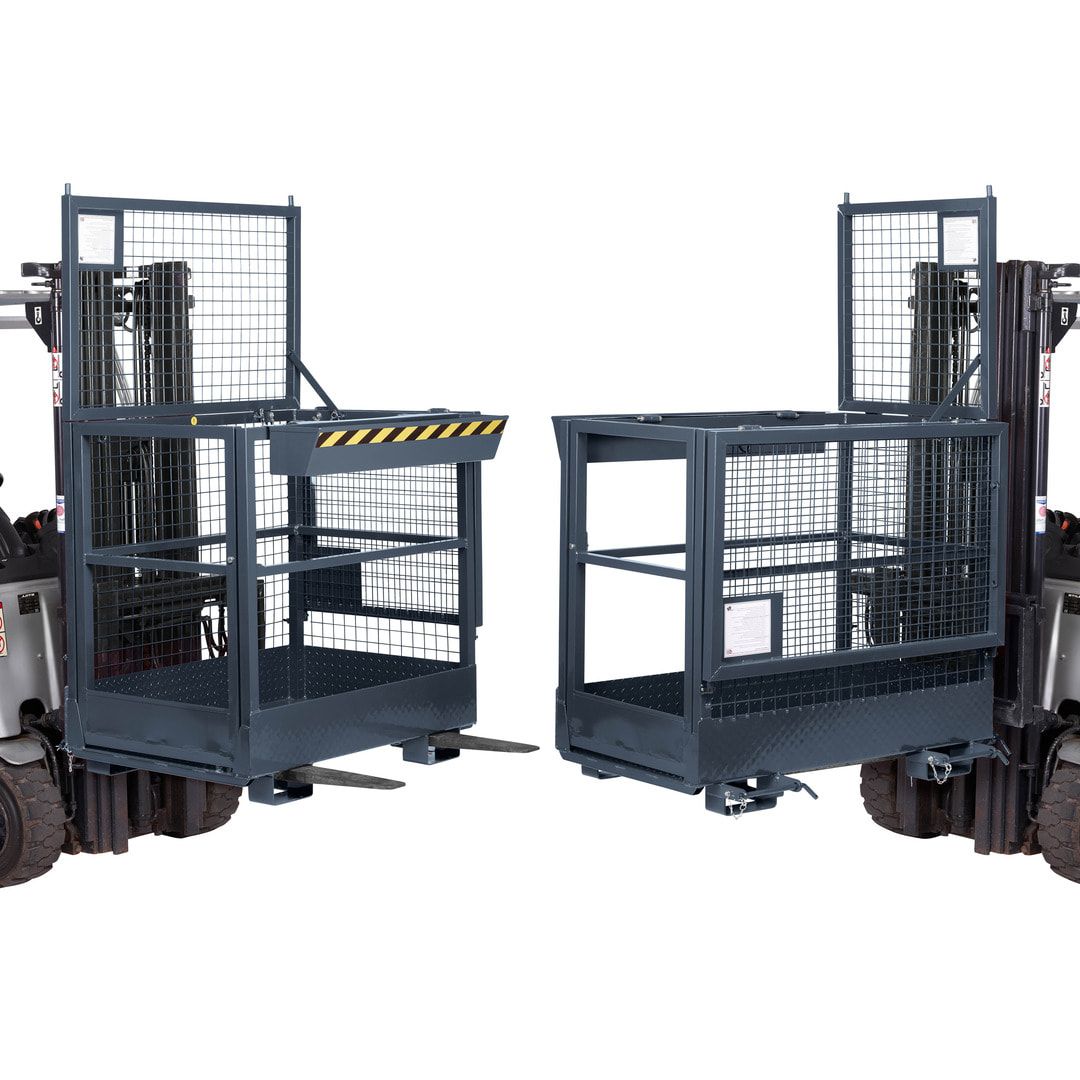 Arbeitsbühne - 2-seitige Aufnahme - Traglast 300 kg - 1.950 x 1.200 x 800 mm (HxBxT) - anthrazitgrau