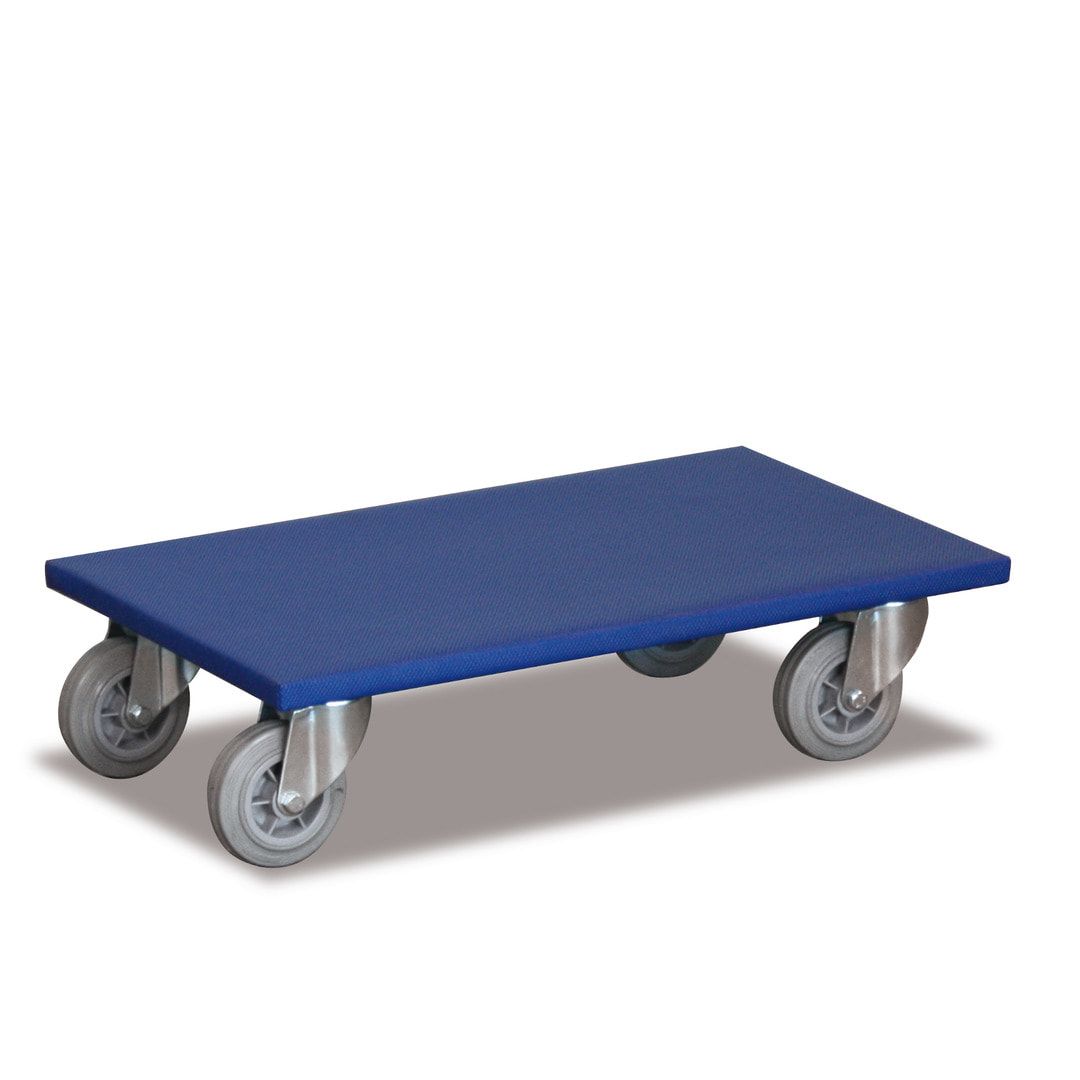 Möbelroller - 2 Stück - 145 x 300 x 600 mm (HxBxT) - Traglast 300 kg - Vollgummireifen