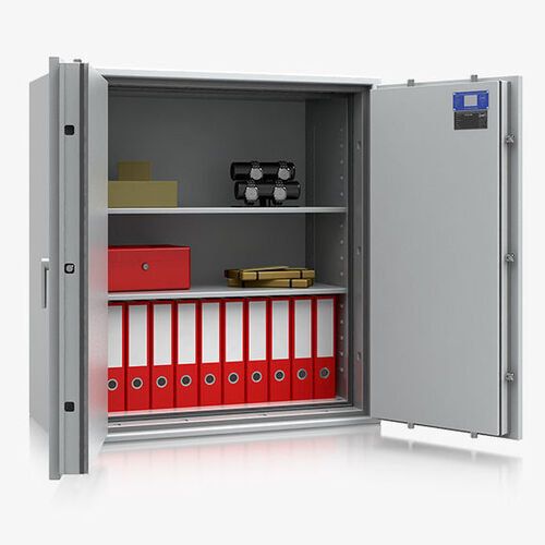 Dokumentensafe, Aktentresor, Geldschrank, Möbeltresor, VdS B S2, 60 Min feuerfest, Tür 2-flügelig, 975 mm Breite, Farbe lichtgrau
