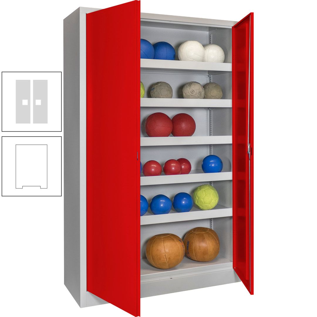 Ballschrank - Vollblechtüren - 5 Böden - 1.950x1.200x500 mm (HxBxT) - anthrazitgrau