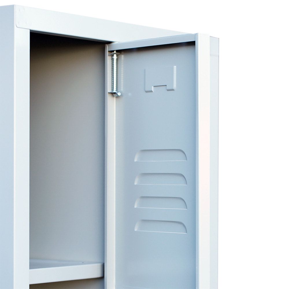 Garderobenschrank, Garderobenspind, 1 Abteil, 1.800 x 310 x 500 mm (HxBxT), Stahl, Drehriegelverschluss, Korpus: lichtgrau, Front: anthrazitgrau