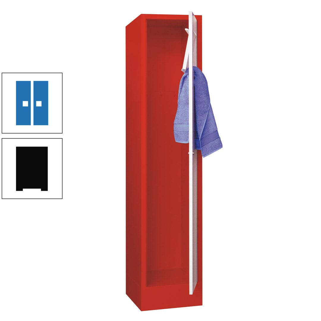 Wäschesammelschrank - 1.850 x 400 x 500 mm (HxBxT) - Sockel - Drehriegel - anthrazitgrau