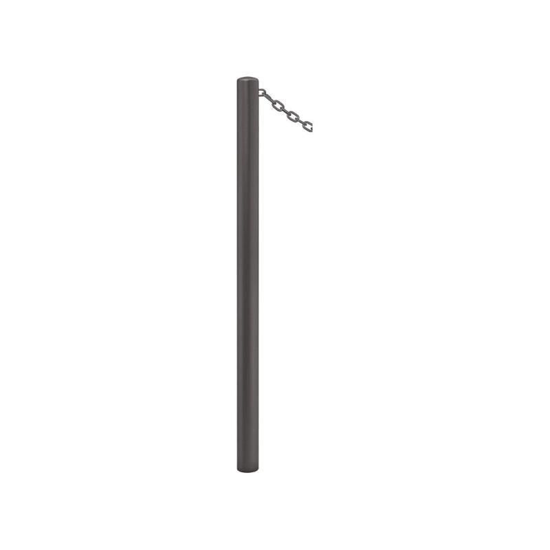 Pfosten mit Bogenkopf und 1 Öse - Durchmesser 60 mm - Höhe 1.000 mm - Farbe enzianblau