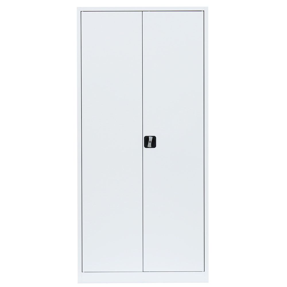 Aktenschrank, Büroschrank, abschließbar, Flügeltüren, 4 Fachböden, 1.950 x 925 x 500 mm (HxBxT), Stahl, Korpus und Türen in enzianblau