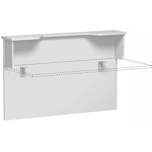 Anbau Thekenelement, Anbaumodul, Monitorausschnitt, 25 mm Dreischicht-Feinspan, 1.025 x 1.200 x 300 mm (HxBxT), Dekor Ahorn