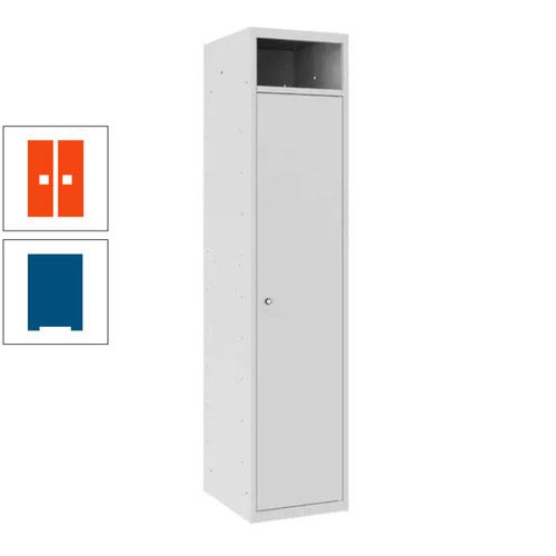 Wäschesammelschrank, Wäscheschrank, Einwurfschlitz, Zylinderschloss, 1.800 x 400 x 500 mm (HxBxT), Korpus anthrazitgrau, Front anthrazitgrau