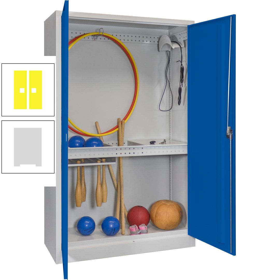 Sportschrank - Vollblechtüren - Variante 3 - 1.950x1.200x500 mm (HxBxT) - anthrazitgrau