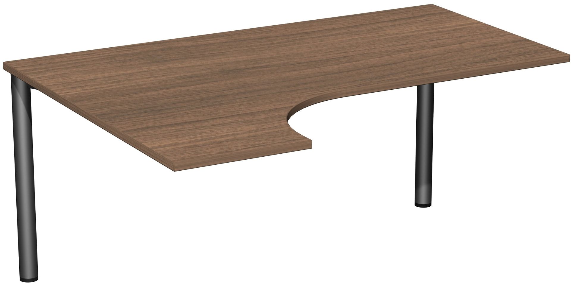 Eckschreibtisch - Ecke links - 4-Fuß Flex - 720 x 1.600 x 1.200 mm (HxBxT) - Gestell anthrazit - Ahorn