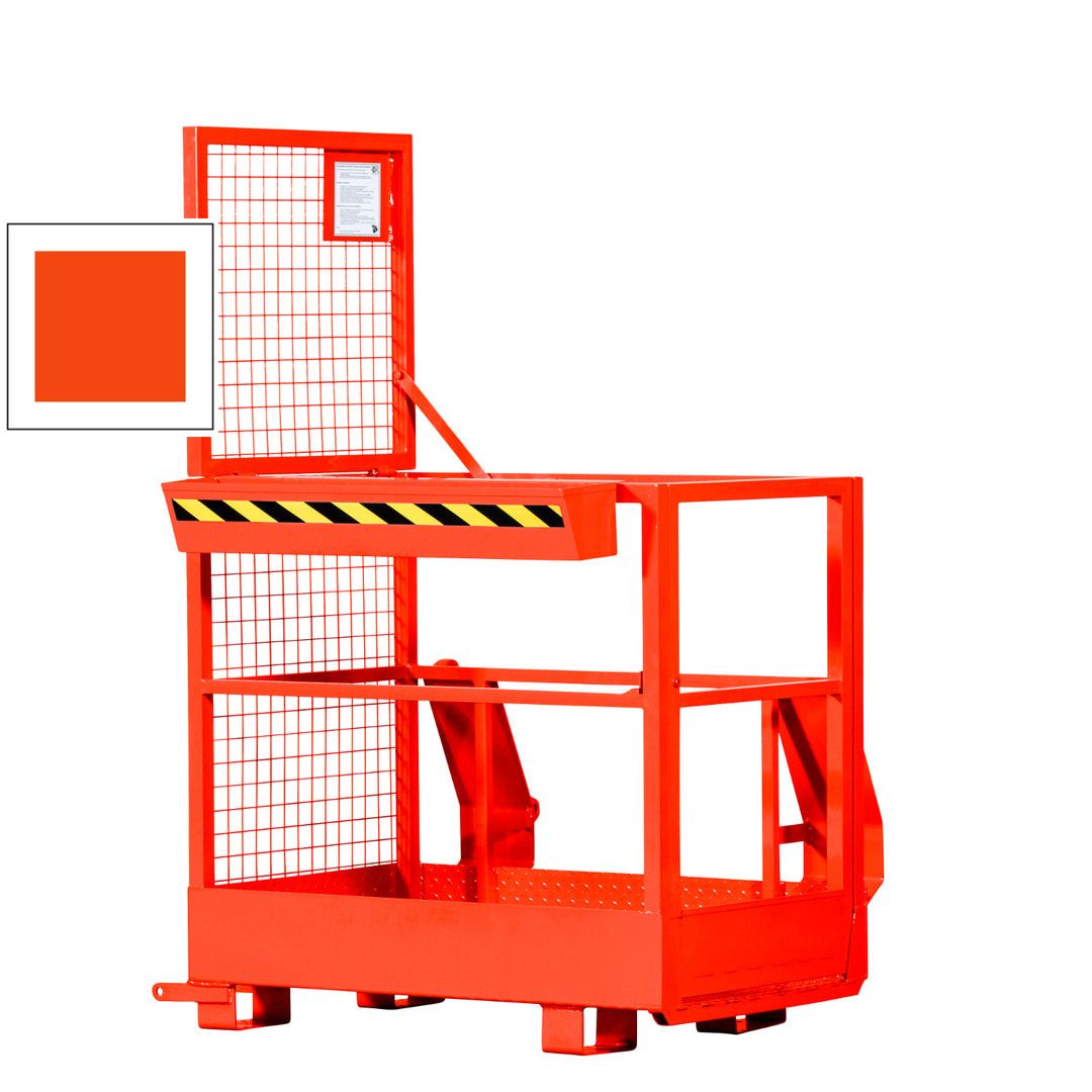 Arbeitsbühne - Frontlader und Stapler - Arbeitskorb - Montagebühne - Staplerkorb - Traglast 240 kg - 1.900 x 800 x 1.200 mm (HxBxT) - enzianblau