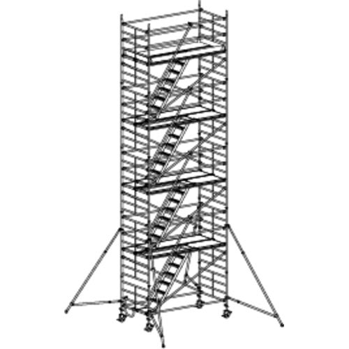 Treppen-Fahrgerüst mit Ausleger - fahrbar - 11.640 x 2.950 x 1.500 mm (HxBxT) - Hymer