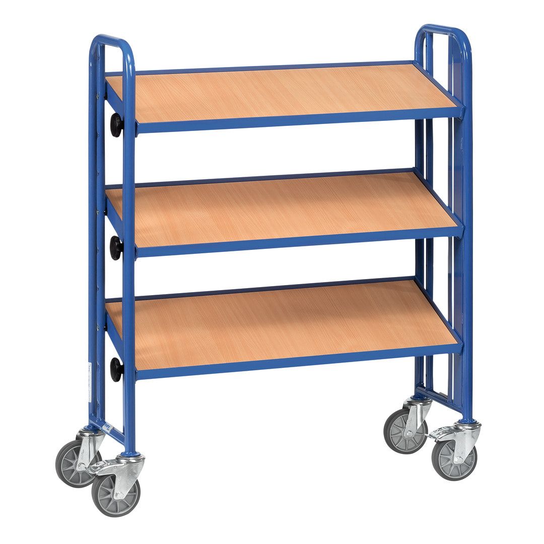 Fetra - Etagenwagen für 16 Sichtlagerkästen - 1.205 x 362 x 1.050 mm (HxBxT) - Montagewagen