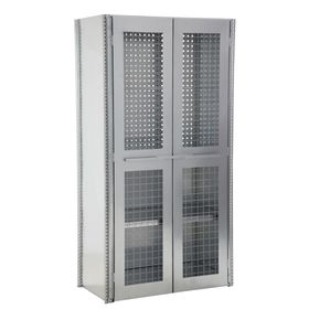 Werkstatt Regalschrank - Gitter Flügeltüren - 2.000 x 1.005 x 500 mm (HxBxT) - BERT