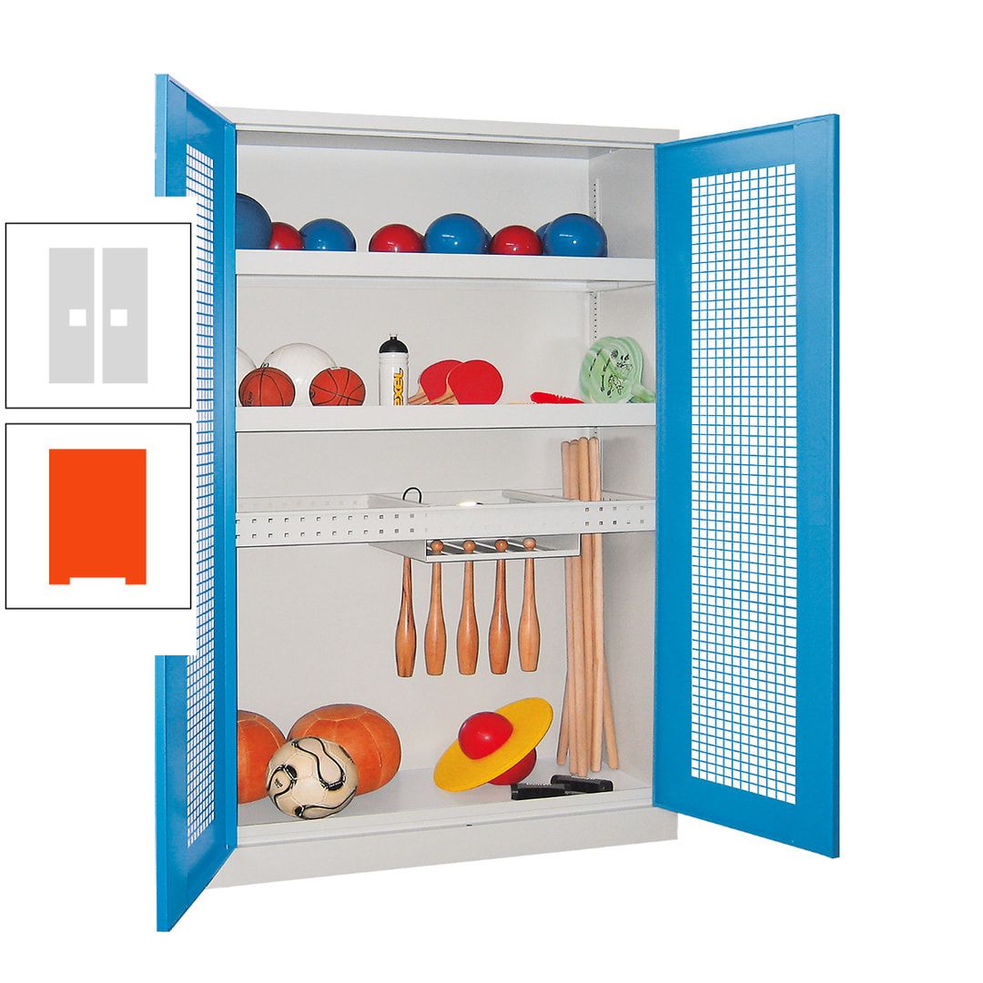 Sportschrank - Vollblechtüren - Variante 2 - 1.950x1.200x500 mm (HxBxT) - anthrazitgrau