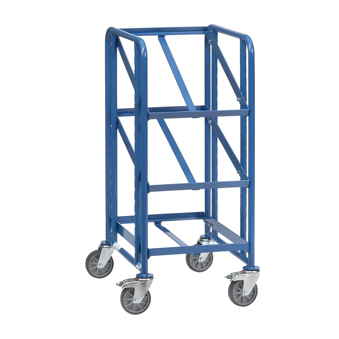 Fetra - Etagenwagen für 3 Eurokästen - 250 kg - 1.101 x 525 x 666 mm (HxBxT)