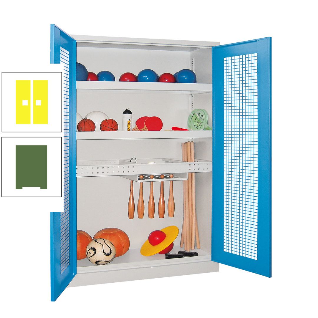 Sportschrank - Vollblechtüren - Variante 2 - 1.950x1.200x500 mm (HxBxT) - anthrazitgrau