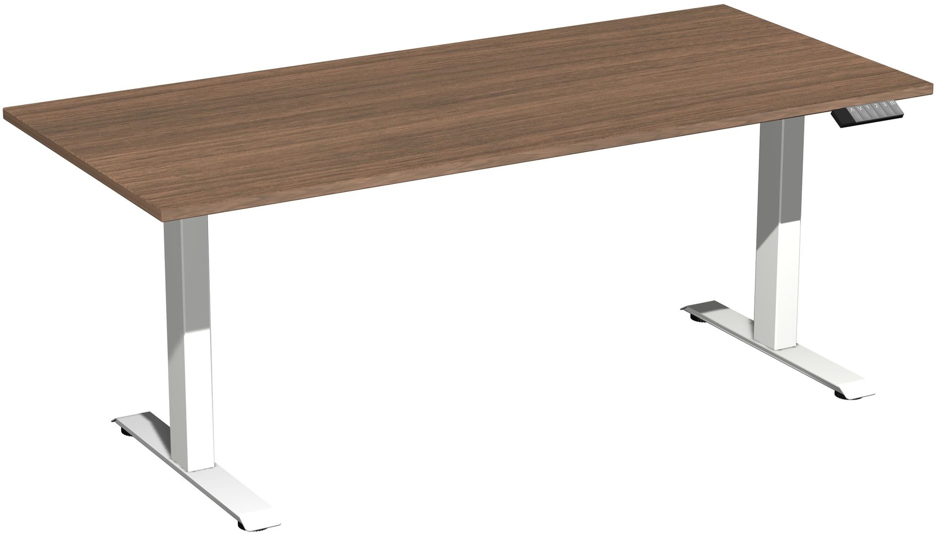 Schreibtisch, Elevate Basic, elektronisch höhenverstellbar, 730 - 1.230 x 1.200 x 800 mm (HxBxT), Gestell anthrazit, Dekor Ahorn