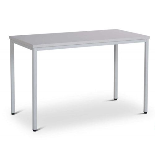 Schreibtisch - Konferenztisch - 750 x 1.400 x 600 mm (HxBxT) - Gestell lichtgrau - Tischplatte grau