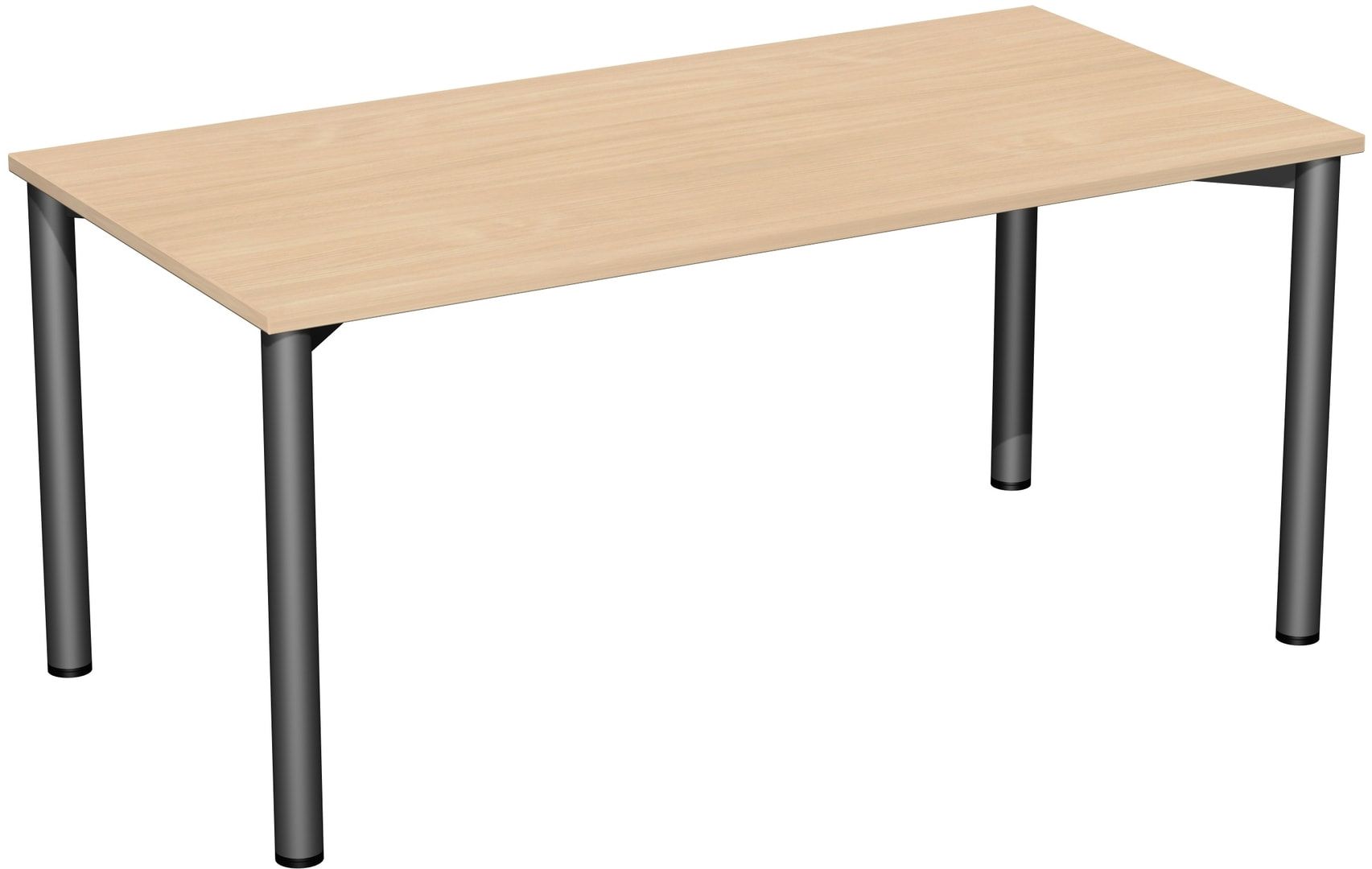 Schreibtisch - 4-Fuß Flex - Bürotisch - 720 x 1.200 x 600 mm (HxBxT) - Gestell anthrazit - Ahorn