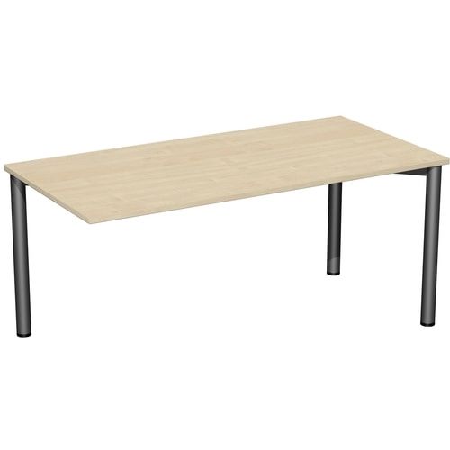 Schreibtisch - 4-Fuß Flex - Bürotisch - 720 x 1.000 x 800 mm (HxBxT) - Gestell anthrazit - Ahorn