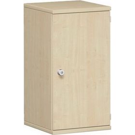 Flügeltürenschrank, Holztüren, Schloßseite wählbar, 2 Ordnerhöhen, 1 Einlegeboden, 768 x 600 x 425 mm (HxBxT), Frontfarbe und Korpusfarbe wählbar
