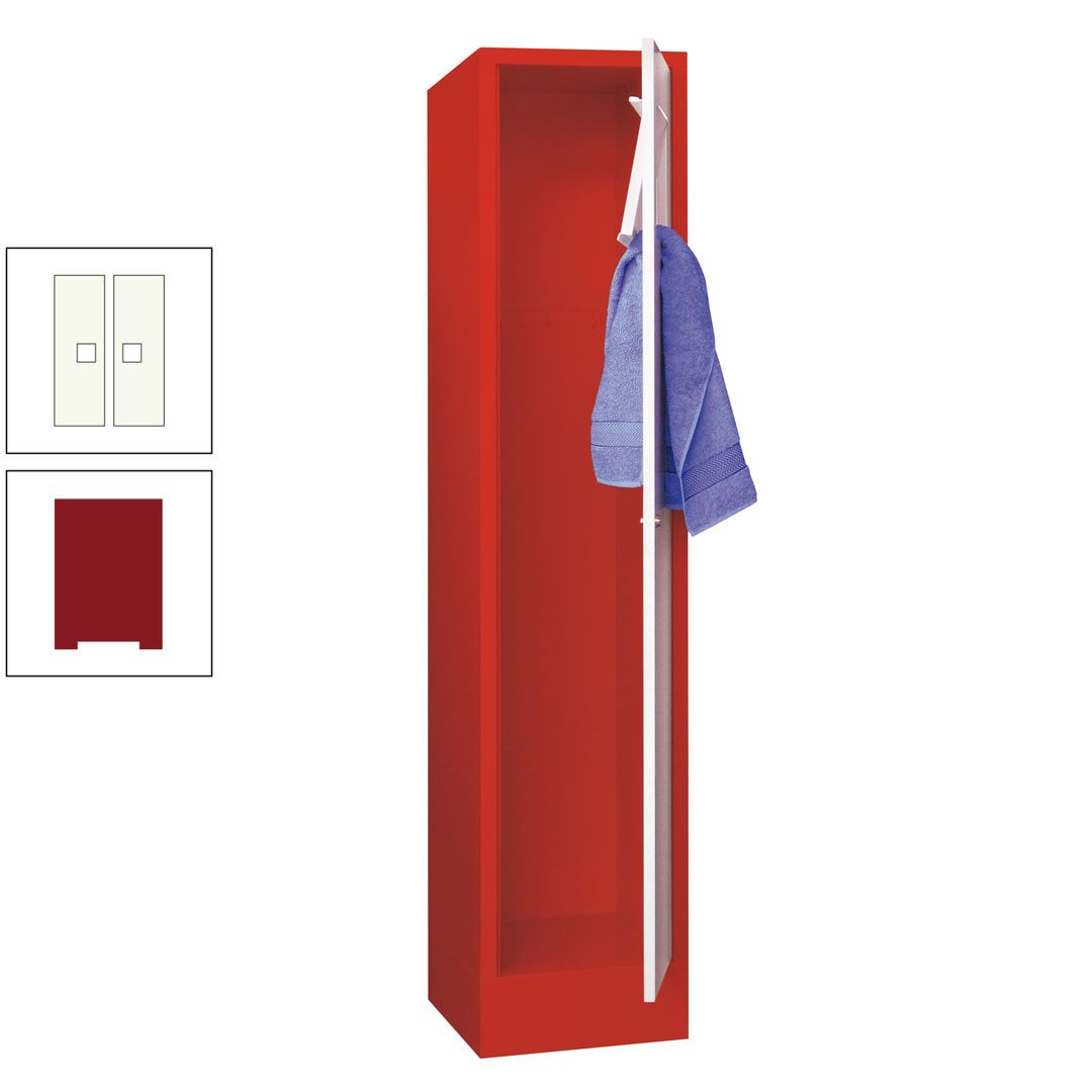 Wäschesammelschrank - 1.850 x 400 x 500 mm (HxBxT) - Sockel - Zylinderschloss - anthrazitgrau