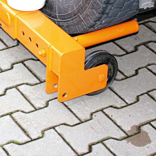 Rad-Montagehilfe, Radheber für LKW Reifen, Gummirollen, pulverbeschichtet, verstellbar, 315 x 460 x 295 mm (HxBxT), Farbe anthrazitgrau