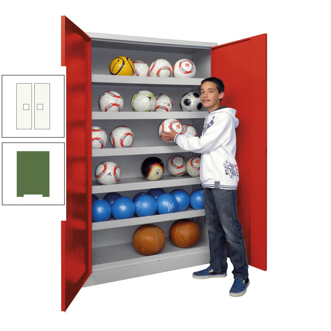 Ballschrank - Vollblechtüren - 5 Böden - 1.950x1.500x500 mm (HxBxT) - anthrazitgrau