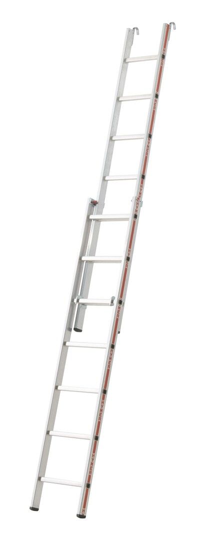 Einhänge-Schiebeleiter, ausziehbar, Aluminium, Länge 2.140 - 3.540 mm, Sprossen 7 x 2 Stk., Traglast 150 kg, Gewicht ca. 8 kg, Hymer