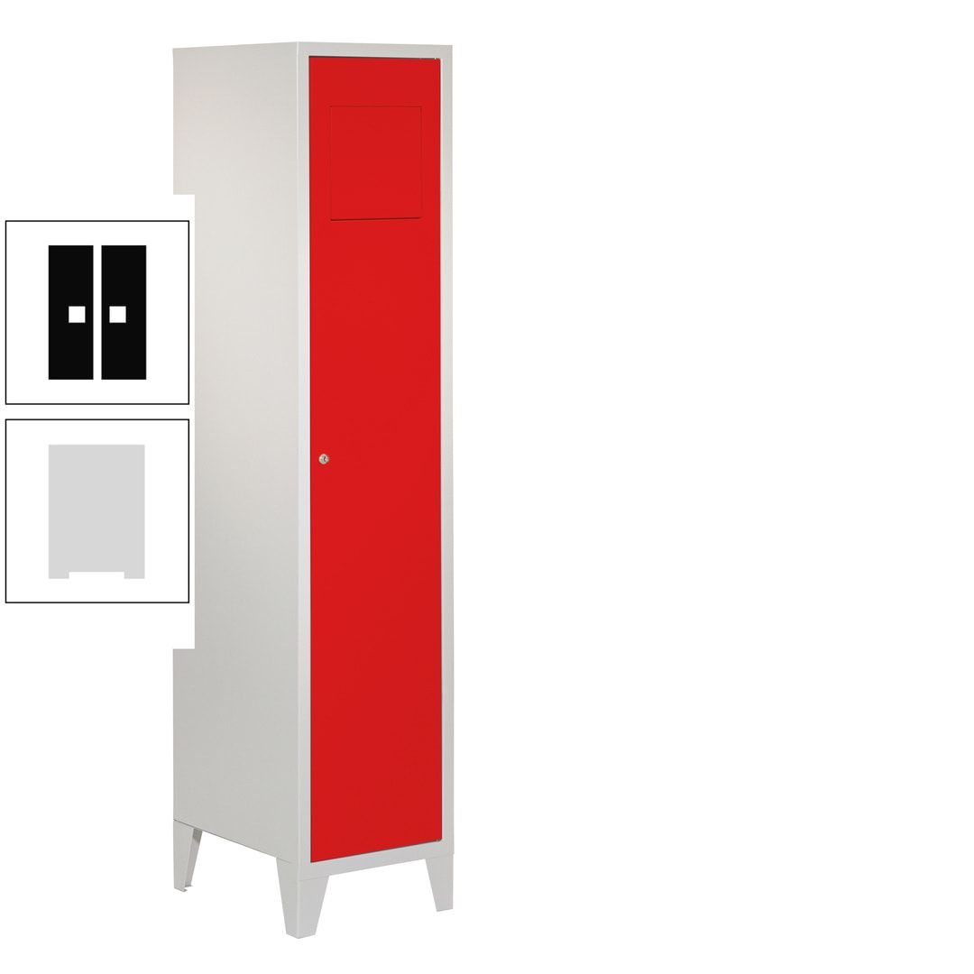 Wäschesammelschrank - 1.850 x 400 x 500 mm (HxBxT) - Füße - Drehriegel - anthrazitgrau